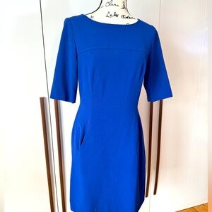 Tahari colbolt blue midi dress with pockets #mididress